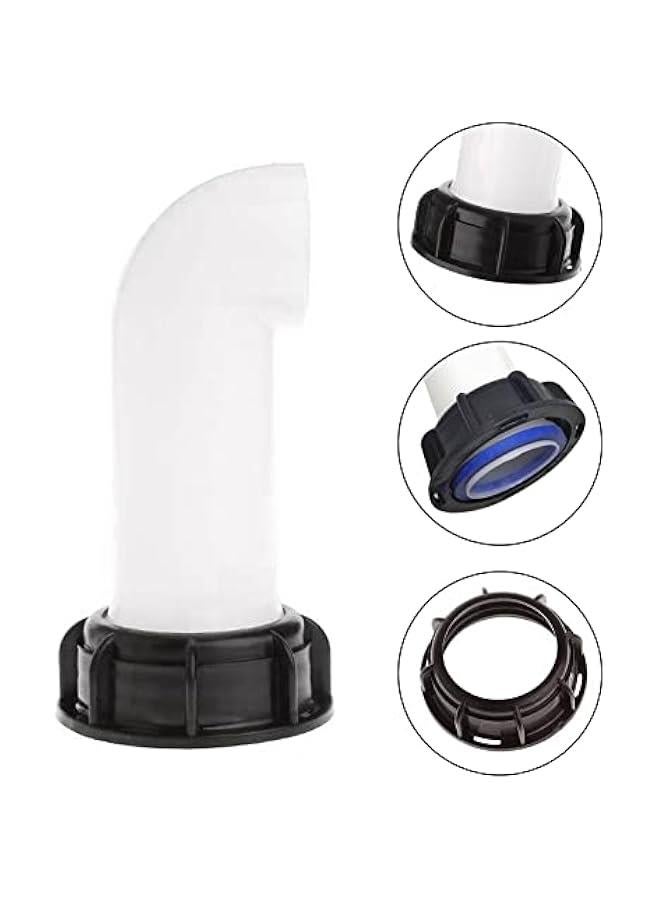 IBC Tote Tank Drain,IBC Water Tank Extension Drain Hose Adapter,IBC Water Tank 2 Extension Drain Spout Hose Fittings for Garden Water Connect,Easy to Install,Gardening Accessories  - Image 4