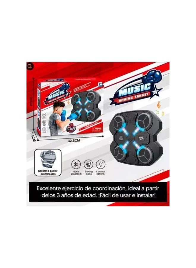 Music Boxing Target with Bluetooth, LED Lights, Boxing Gloves Electronic Training Target, Ages 3+ - Image 3