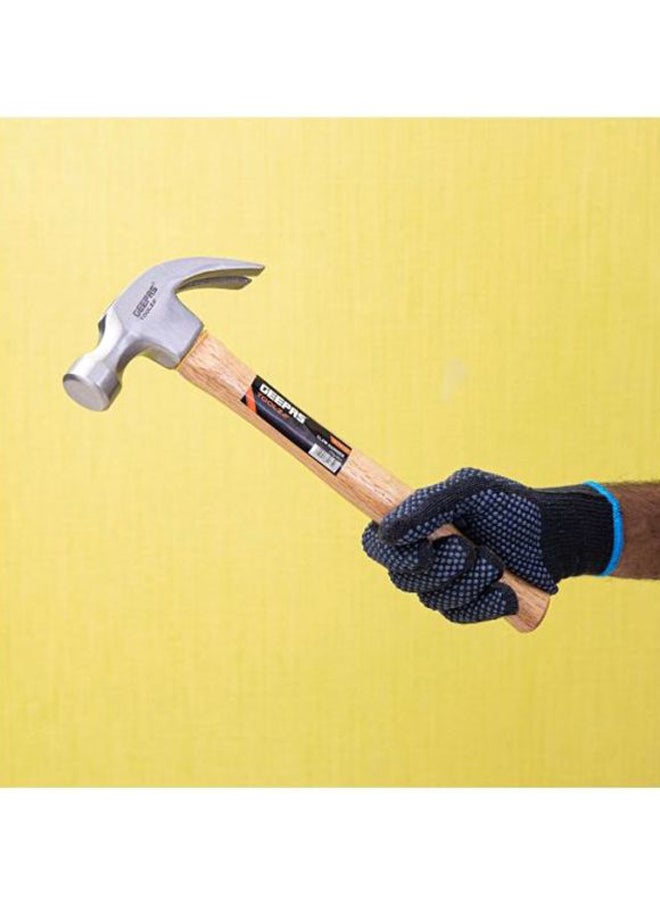 GEEPAS Claw Hammer With Wooden Handle Beige/Silver 570grams - Image 5