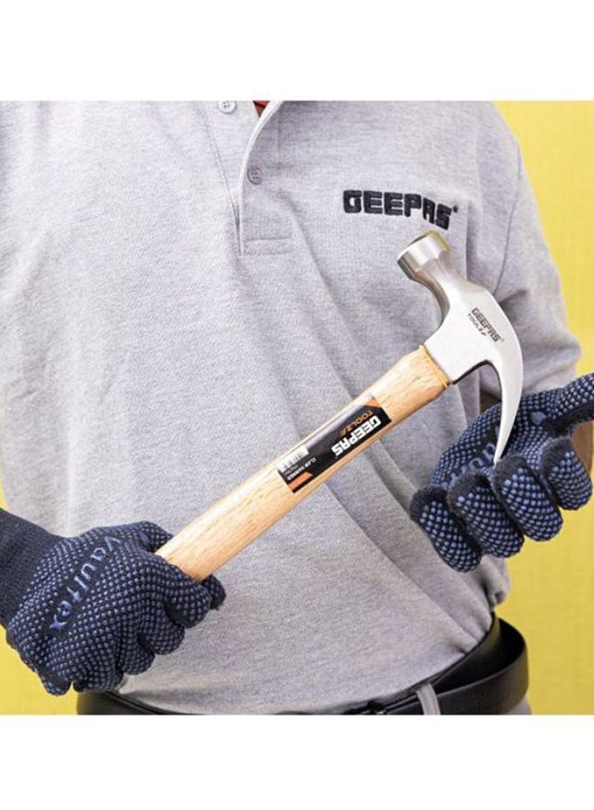 GEEPAS Claw Hammer With Wooden Handle Beige/Silver 570grams - Image 4