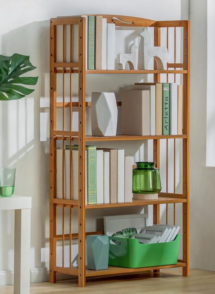 طعم المنزل رف كتب خشبي حديث على الأرض، أرفف تخزين، حامل عرض نباتي للمنزل والمكتب وغرفة المعيشة وغرفة النوم - Image 3