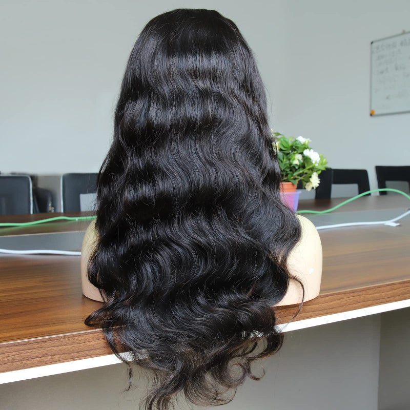 BEEOS True 180 Density SKINLIKE Real HD Lace Wig13x4 Full Frontal 010mm Ultrathin HD Lace Vivid Clean Pre Plucked Hairline Bleached Knots Body Wave 12A Unprocessed Human Hair Wigs 22 Inch