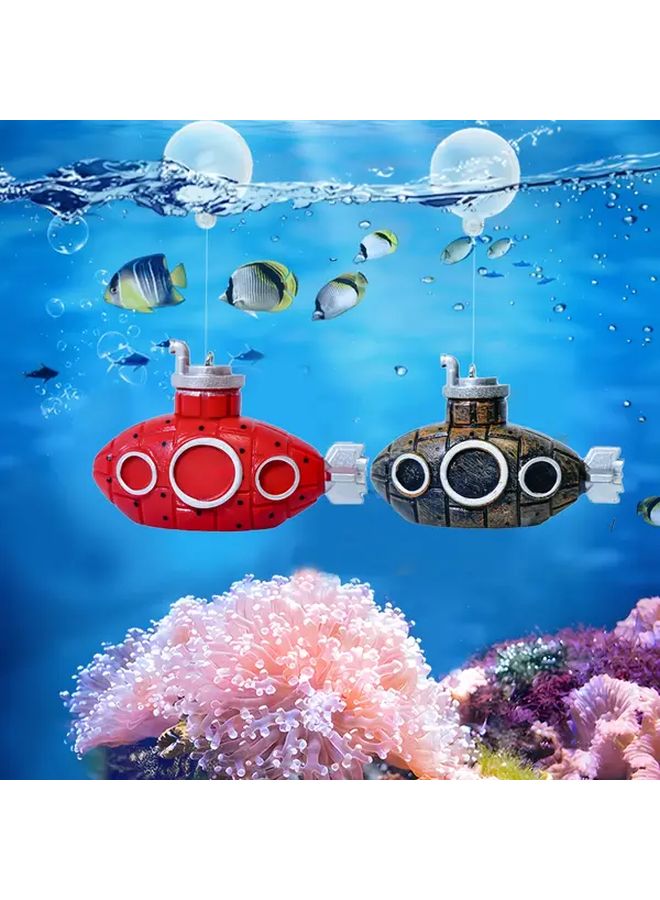 Camouflage Mini Submarine Resin Decor Durable Fish Tank Accessory Underwater Scene - Image 3