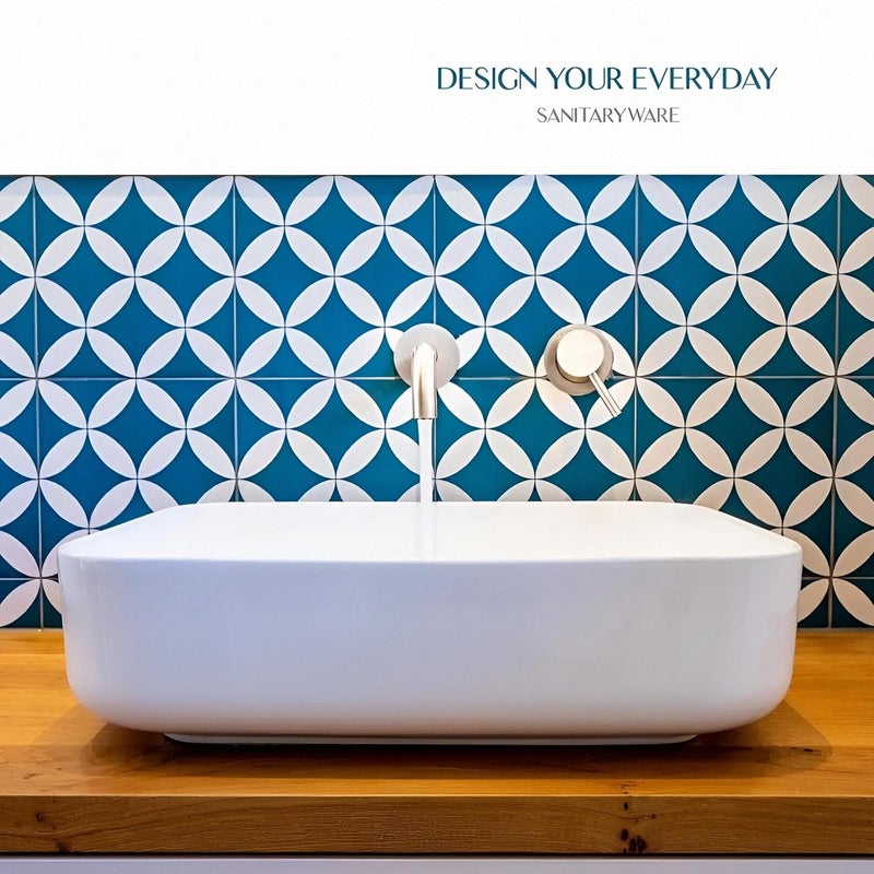 SYON Syon STEELA Premium Ceramic Table Top Wash Basin 20 inch x 16 inch  - Image 2