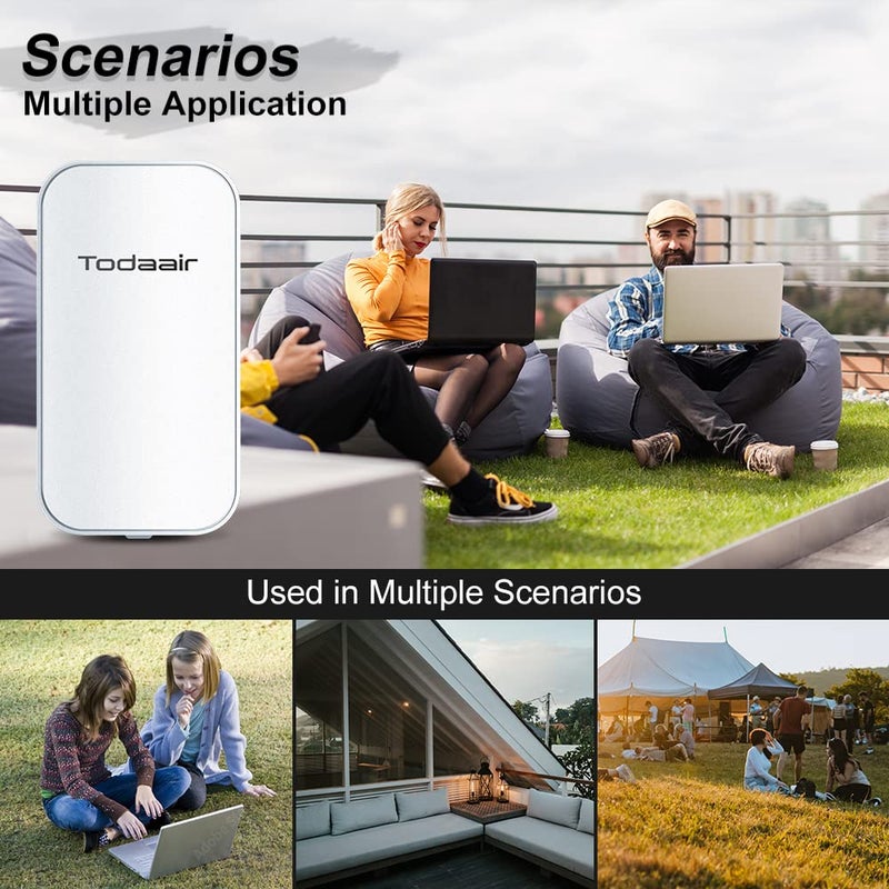 TODAAIR AC1200 Outdoor WiFi Extenderï¼ŒIP65 Weatherproofï¼ŒWiFi Booster and Signal Amplifierï¼ŒUp to 1200Mbps Dual Band WiFi Repeater ï¼ŒCovers Up to Least 3440 Sq. ft and 30 Devices - Image 5