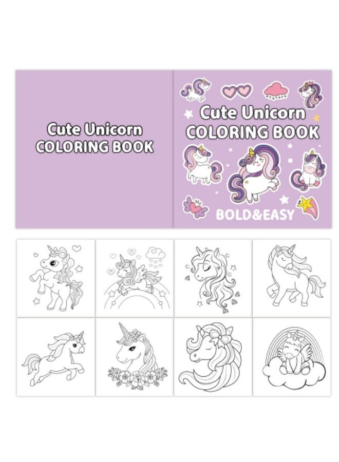 Cute Unicorn Coloring Book 40 Sheets Cartoon Doodle Coloring Book - Image 3