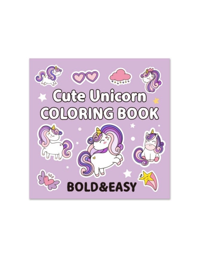Cute Unicorn Coloring Book 40 Sheets Cartoon Doodle Coloring Book - Image 5