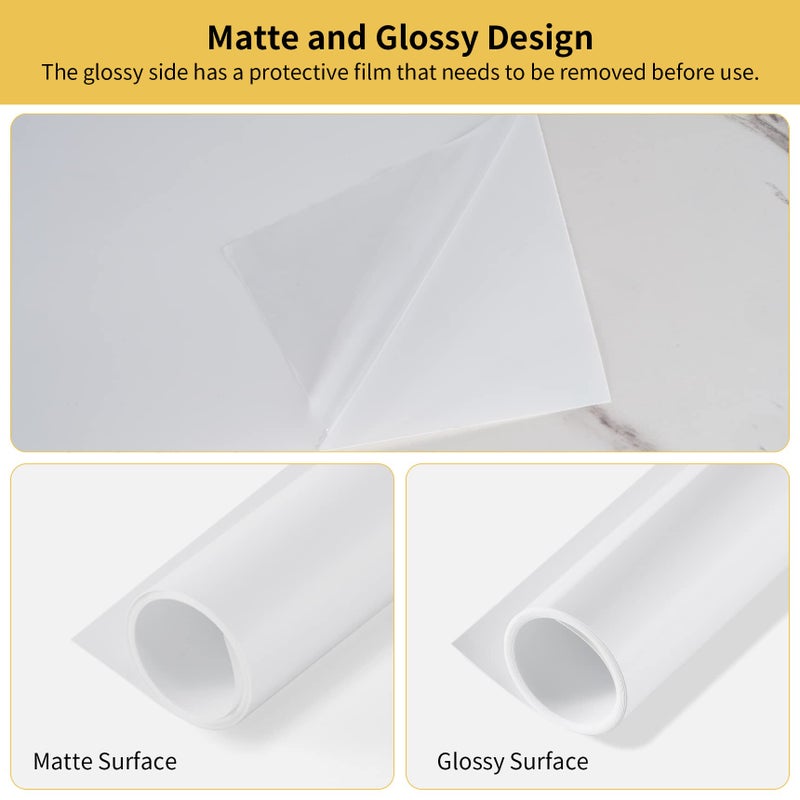 Meking 15.75x26.18 Inch PVC Backdrop, Matte & Reflective White Background Daul-Sided Vinyl Backdrops for Jewelry,Cosmetic,Makeup and Other Small Product Tabletop Photography - Image 4