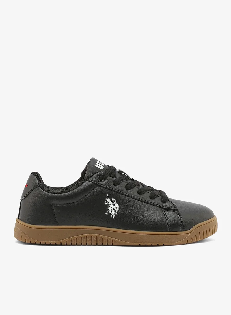 U.S. Polo Assn. Women's All-Black Low-Top Sneakers - Classic Minimalist Design, Comfortable Everyday Casual Shoes