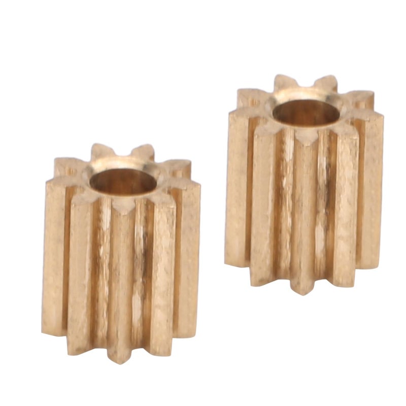 Brass Motor Pinion Gear 9 Teeth 2 Pack For DIY Engine Projects Easy Install - Image 3