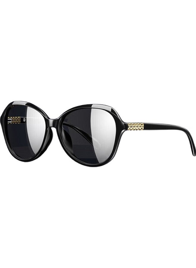 PARIM Women'S Polarized Driving Sunglasses Sunshade Sunscreen Sunglasses Women'S Bright Black Frame Uv Protection Sunglasses - Image 1