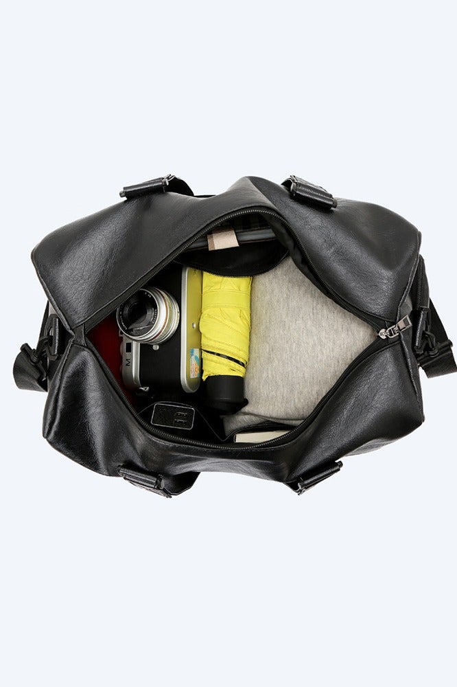 Warme PU Sports Gym Bag with Shoes Compartment for sports bag Duffle Bag Business Bag Workout Travel Bag Duffle Bag for Travelling handbag for men and women - Image 5