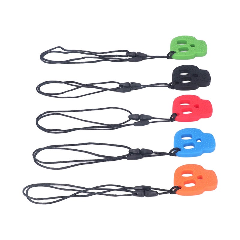 5pcs Chew Necklaces for Sensory Kids Silicone Oral Motor Aids Chewy Necklace for Autism ADHD Anxiety - Image 3