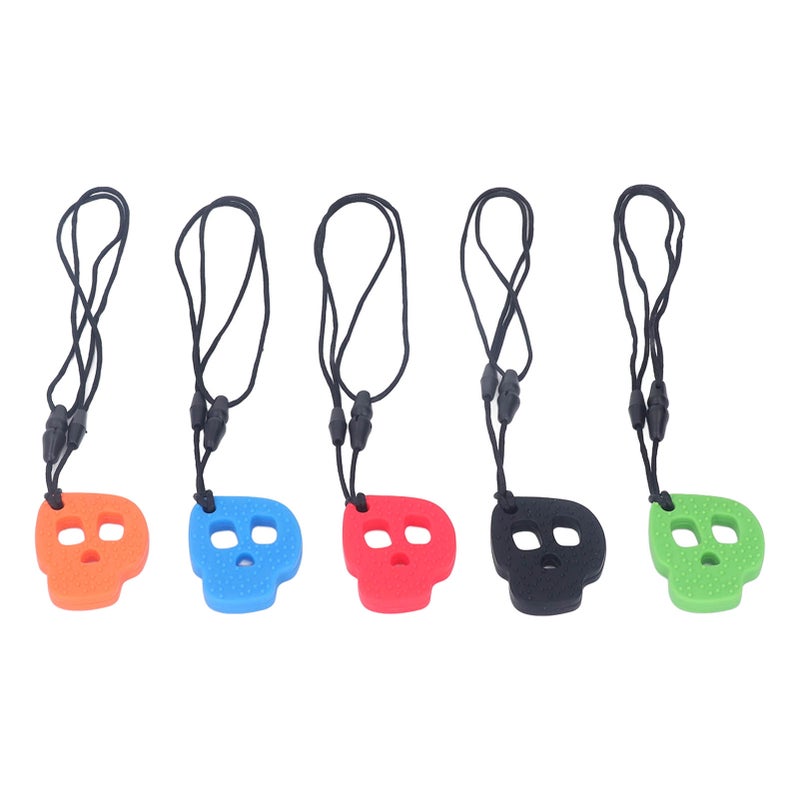 5pcs Chew Necklaces for Sensory Kids Silicone Oral Motor Aids Chewy Necklace for Autism ADHD Anxiety - Image 4