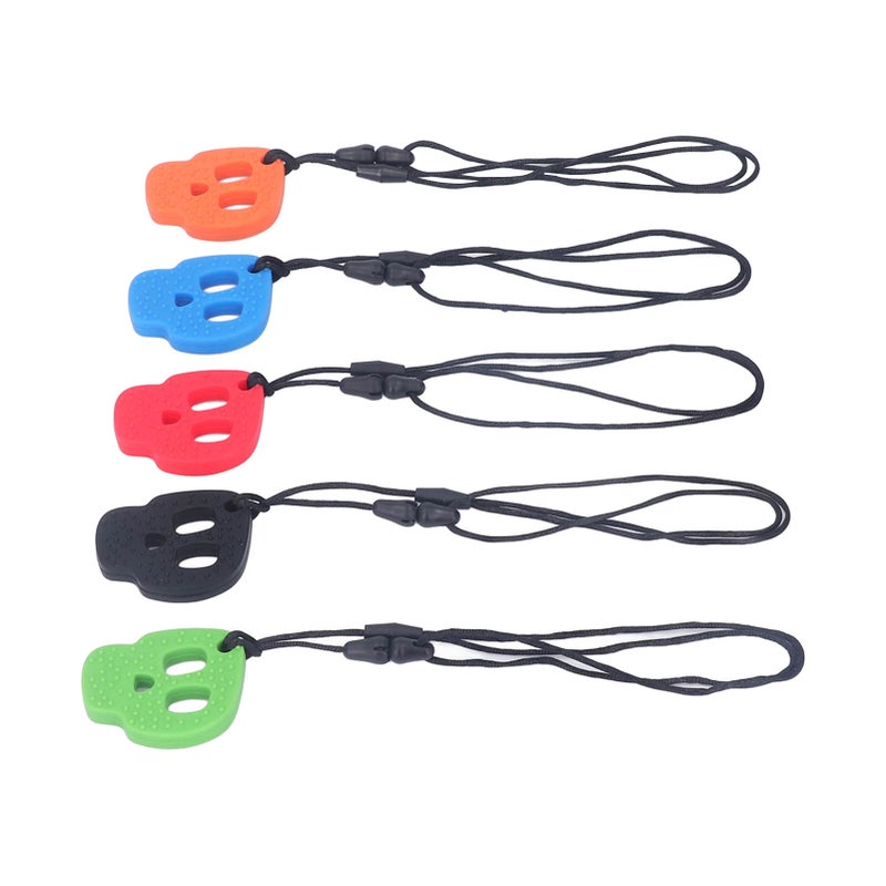 5pcs Chew Necklaces for Sensory Kids Silicone Oral Motor Aids Chewy Necklace for Autism ADHD Anxiety - Image 5