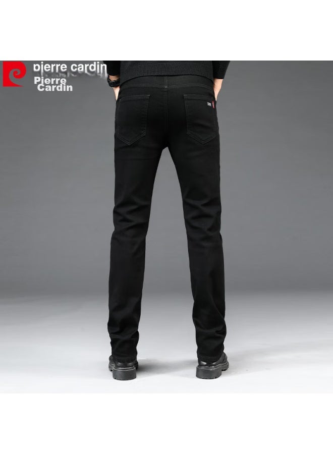 pierre cardin بناطيل طويلة رجالية من بيير كاردان قطن ربيعي ضيق وعصري وأنيق باللون الأسود 33 - Image 5