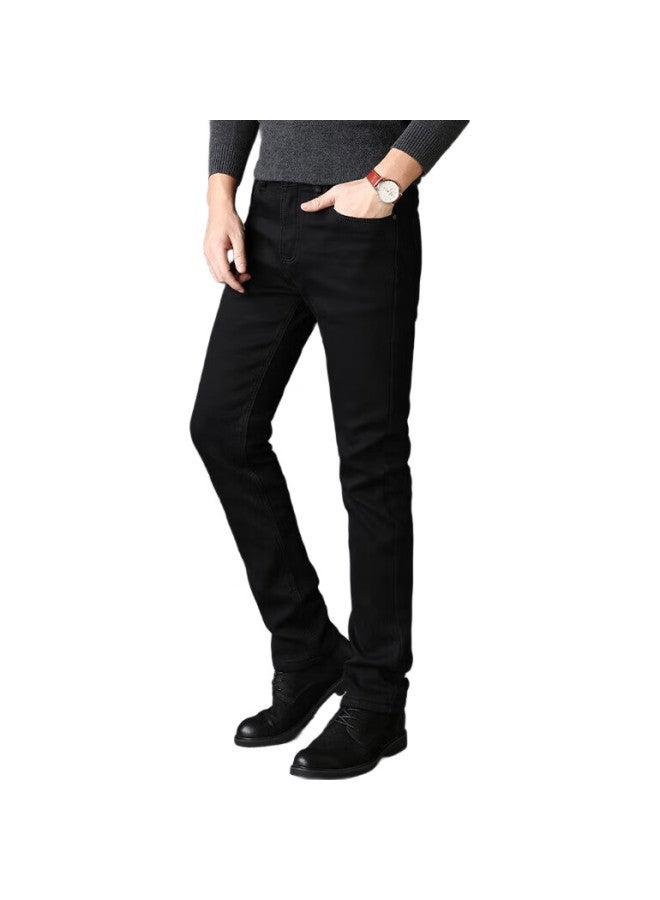 pierre cardin بناطيل طويلة رجالية من بيير كاردان قطن ربيعي ضيق وعصري وأنيق باللون الأسود 33 - Image 2