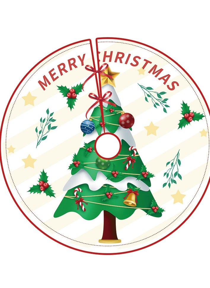 New Christmas Snowman Pattern Christmas Tree Bottom Decoration Creative Santa Claus Tree Skirt 