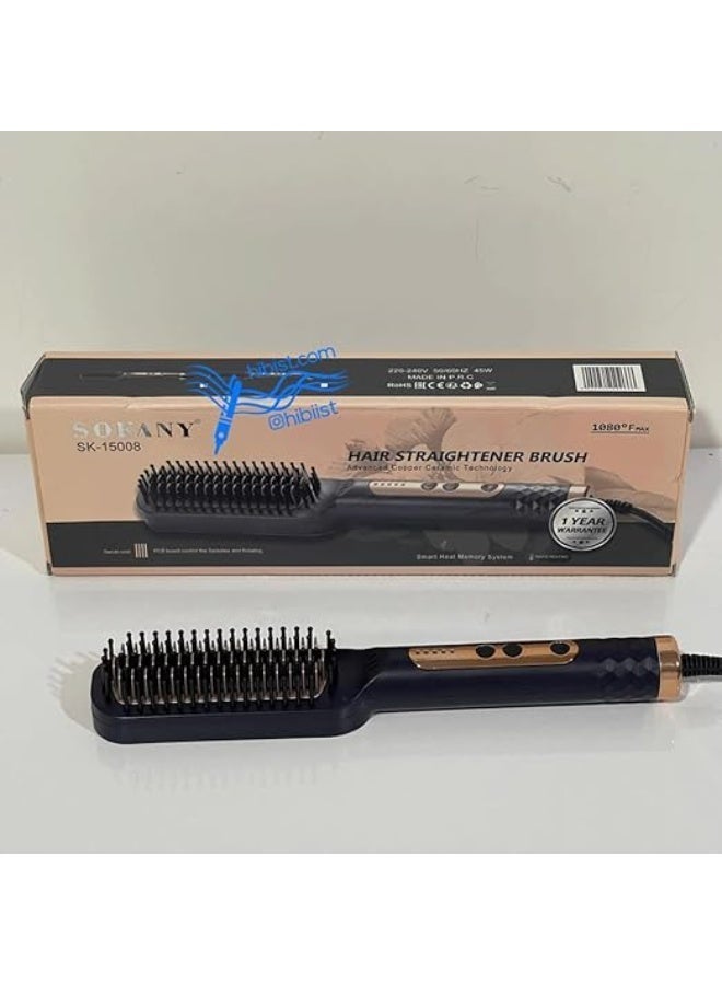 sokany SK-15008 Hair straightener brush 1080 Degree Max (Smart heat memory system-rapid heating) - Image 2