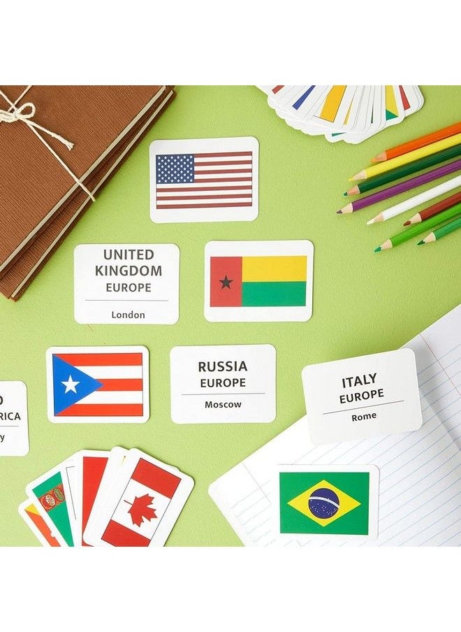 Blue Panda - 205 Countries Of The World Flags Flash Cards For Kids Country Continent Capitals Geography Education (2.5 X 3.5 In) - Image 1