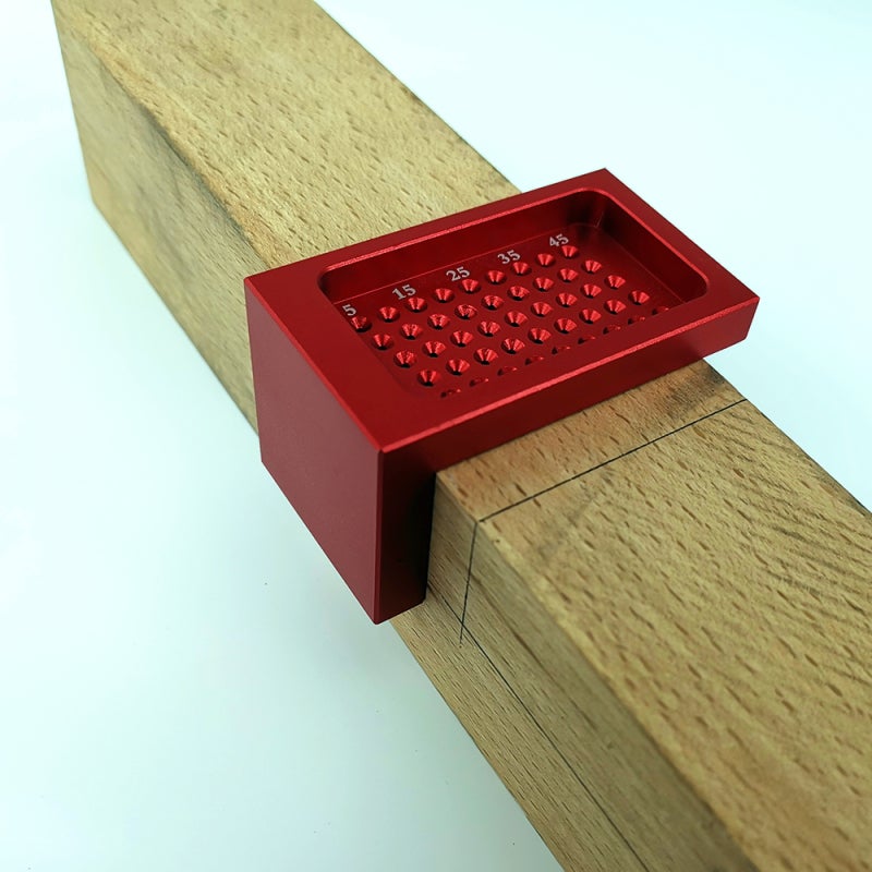 Woodworking Scriber Ruler: 1pc Red Aluminium Alloy - High Precision Calibration, Long Service Life Mini Marking Tool for Carpentry DIY Projects - Image 5