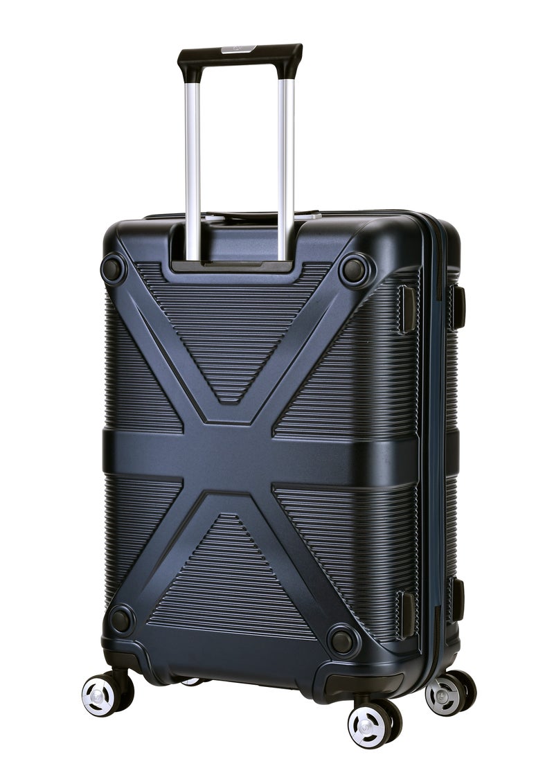 eminent Hard Case Travel Bag Large Luggage Trolley Polycarbonate Lightweight Suitcase 4 Quiet Double Spinner Wheels With Tsa Lock KJ97 Night Blue  - Image 3