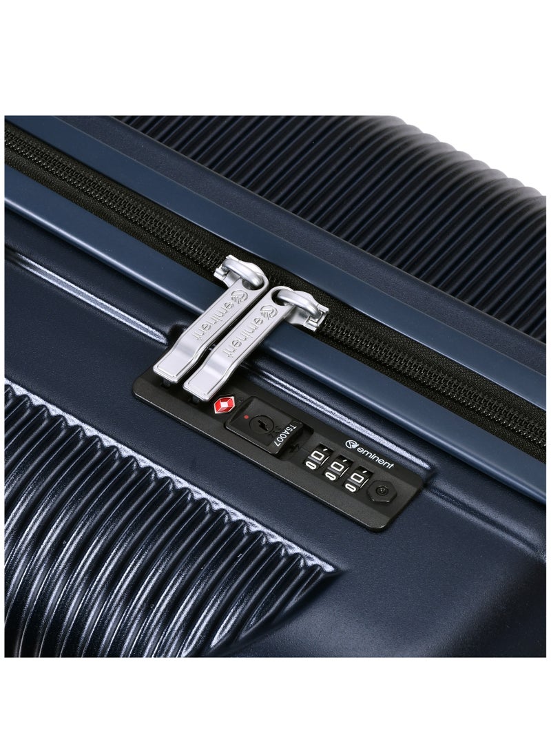 eminent - Hard Case Travel Bag Large Luggage Trolley Polycarbonate Lightweight Suitcase 4 Quiet Double Spinner Wheels With Tsa Lock KJ97 Night Blue - Image 1