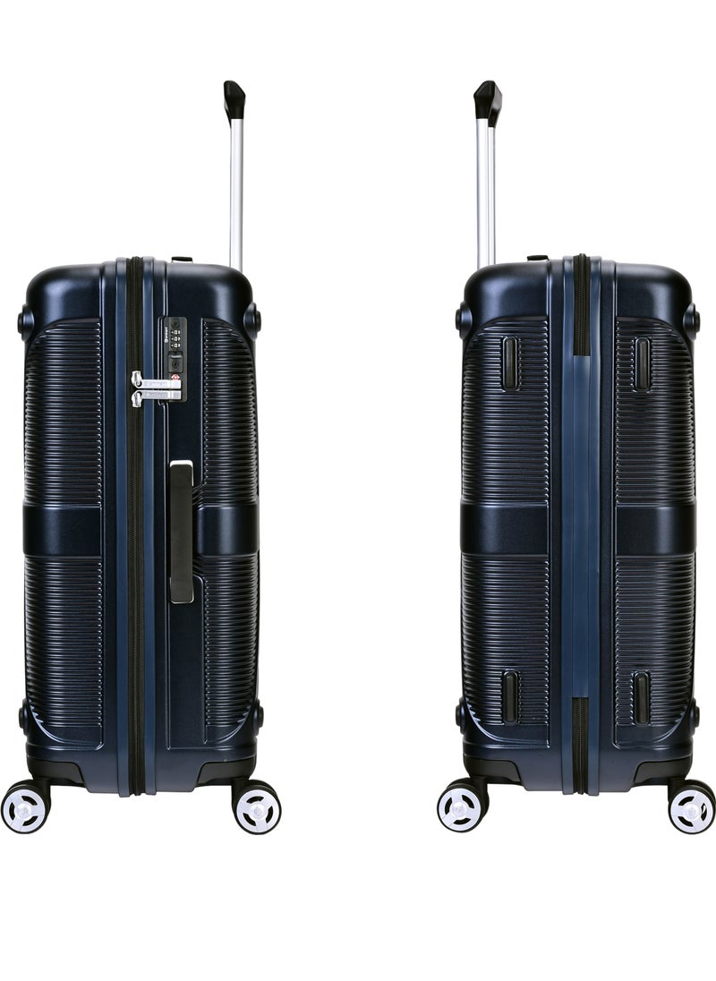 eminent Hard Case Travel Bag Large Luggage Trolley Polycarbonate Lightweight Suitcase 4 Quiet Double Spinner Wheels With Tsa Lock KJ97 Night Blue  - Image 2
