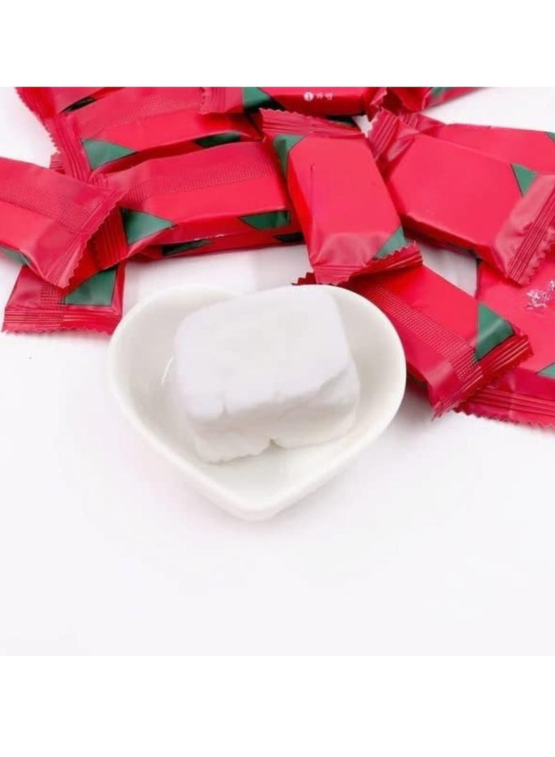 مناديل ورقية كبيرة للاستعمال مرة واحدة من القطن الخالص المضغوط محمولة للسفر  احمر - Image 1