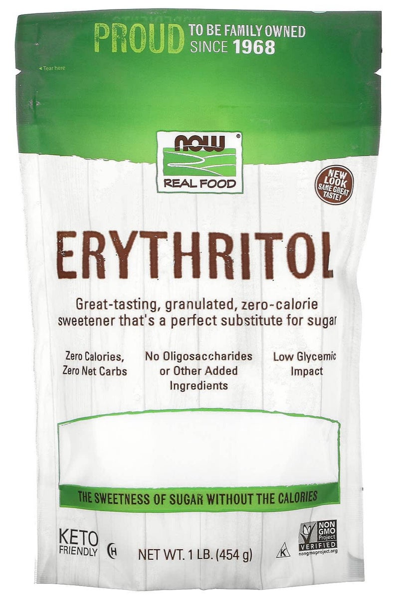 ناو إريثريتول، بديل السكر مناسب لنظام كيتو الغذائي، رطل واحد (454 جم) - Image 1