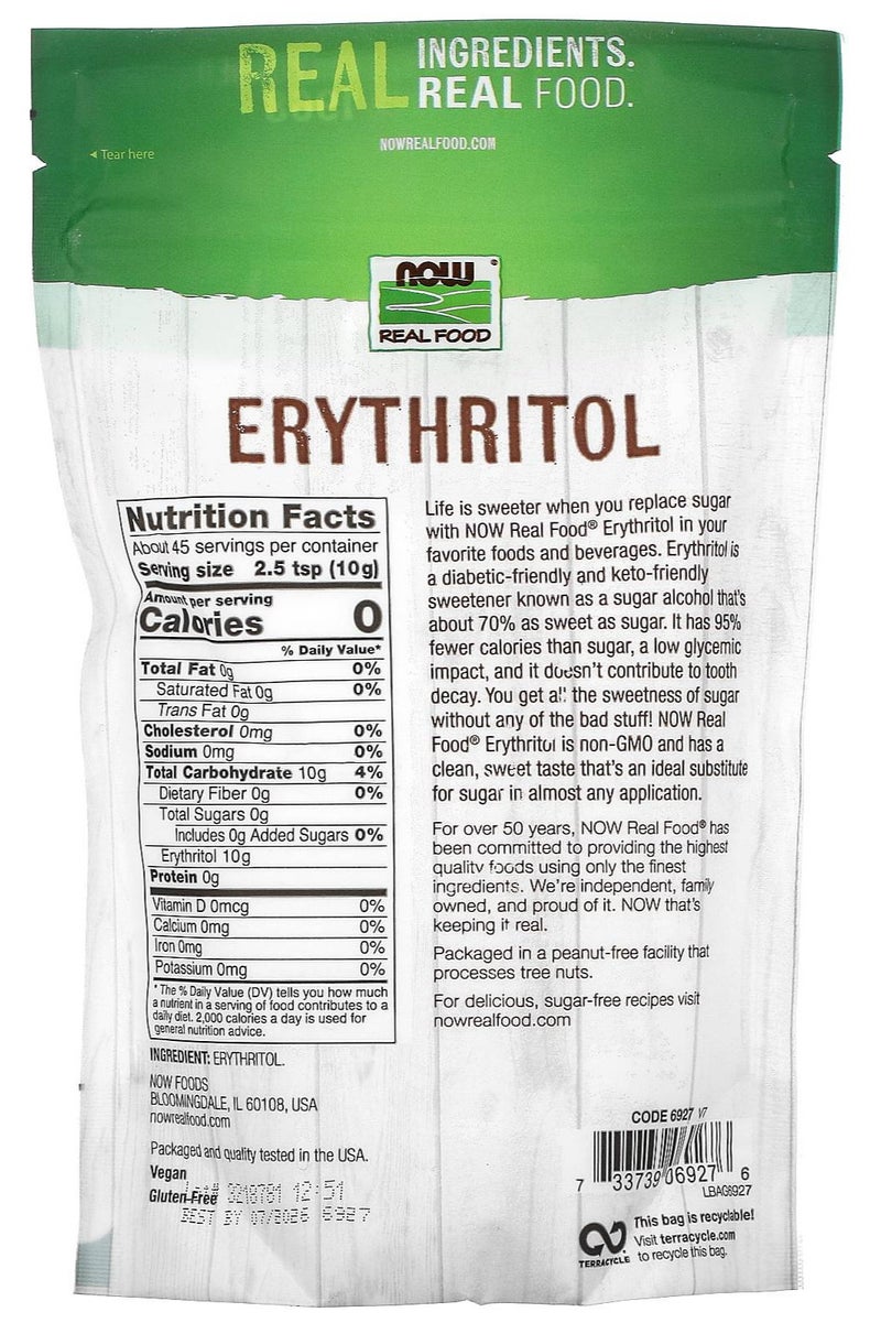 ناو إريثريتول، بديل السكر مناسب لنظام كيتو الغذائي، رطل واحد (454 جم) - Image 2