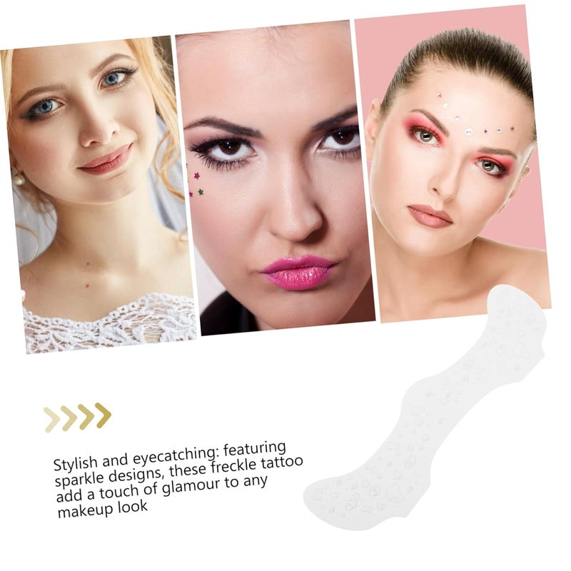6 Sheets Temporary Face Freckles Stickers Skin Friendly Freckle Patches for Party Makeup Easy Application Sparkle Designs Natural Look - Image 3