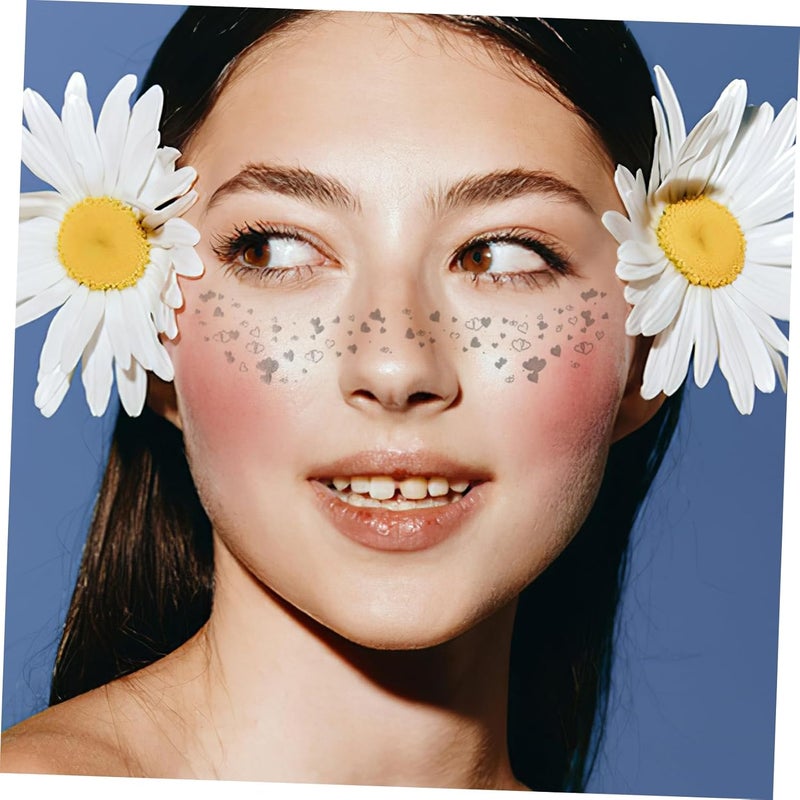 6 Sheets Temporary Face Freckles Stickers Skin Friendly Freckle Patches for Party Makeup Easy Application Sparkle Designs Natural Look - Image 5