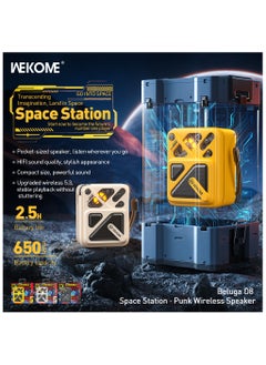 WEKOME WEKOME Beluga D8 Wireless Speaker – Compact, Stylish, and Powerful, Yellow  - Image 3