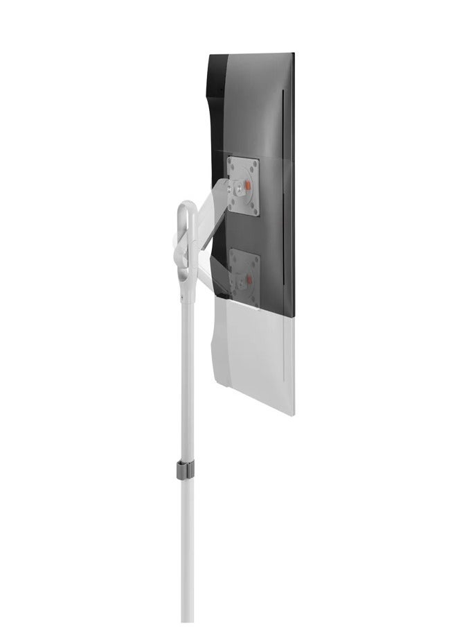 Skill Tech SH38 11TW FS Mobile Spring Assisted Display Floor Stand for 17–35 Inch Screens, VESA 100x100mm, Max Load 10kg – Adjustable Rolling TV Stand  Black  - Image 3