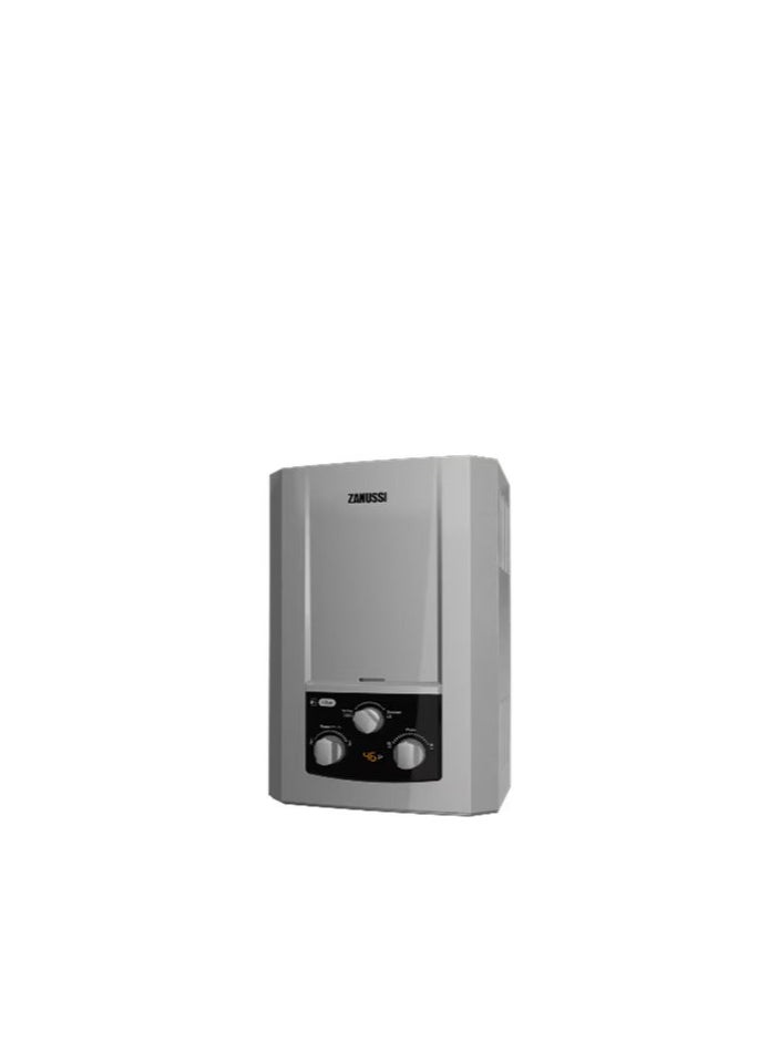 ZANUSSI Zanussi gas water heater, 6 liters, with built in adapter, silver 945105570 