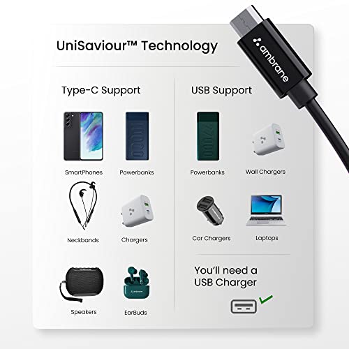Ambrane 2.4A Fast Charging Cable Output Cable with Micro to USB for Mobile, Neckband, True Wireless Earphone Charging, 480mbps Data Sync Speed, 1m Length (ACM - AZ1, Black) - Image 5