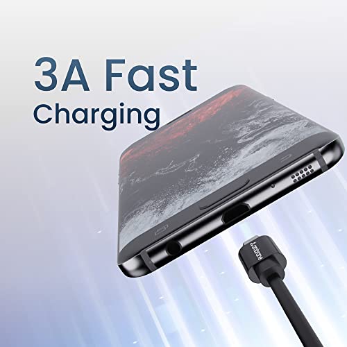Ambrane 2.4A Fast Charging Cable Output Cable with Micro to USB for Mobile, Neckband, True Wireless Earphone Charging, 480mbps Data Sync Speed, 1m Length (ACM - AZ1, Black) - Image 3