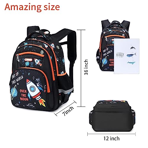 Cusangel Kids Backpack Boys, Elementary Kindergarten Preschool School Bag 16 inch Multifunctional Cute Large Capacity - Image 3