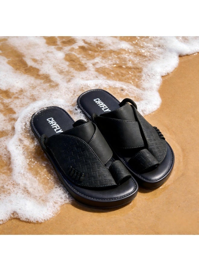 Arab-Style Men's Flat Comfortable Slippers, Casual Easy-To-Wear Slippers, Uniquely Designed Slippers - Image 5