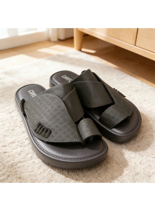 Arab-Style Men's Flat Comfortable Slippers, Casual Easy-To-Wear Slippers, Uniquely Designed Slippers - Image 1