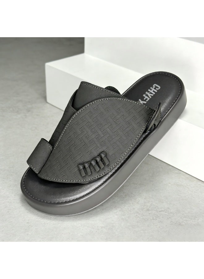 Arab-Style Men's Flat Comfortable Slippers, Casual Easy-To-Wear Slippers, Uniquely Designed Slippers - Image 3