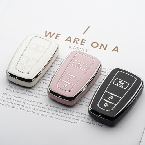 Tautrophen Key Fob Cover Compatible with Toyota 4Runner 2016-2024 RAV4 Camry Prius Prado Smart Key - Image 5