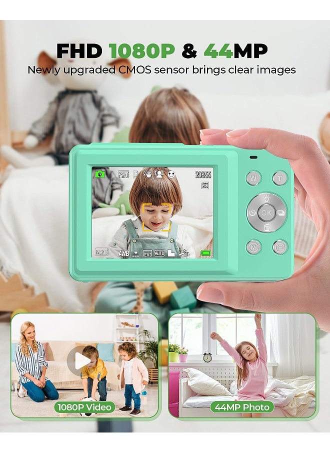 Mi VAZA - Autofocus Digital Camera for Kids - FHD 1080P 44MP - Rechargeable Compact Mini Camera with 16X Digital - Portable Pocket Camera - With 32GB Memory Card - Image 1