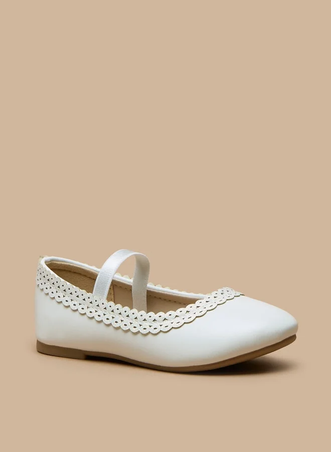Flora Bella By Shoexpress Girls Trim Detail Slip-On Round Toe Ballerina Shoes