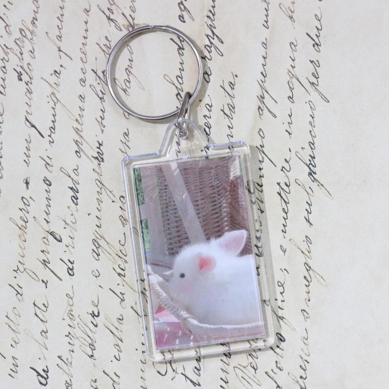BetterJonny 20Pcs Acrylic picture Keychain Blanks Photo Keychain Clear in Photo Keychain Acrylic Picture Frame Keyrings - Image 2