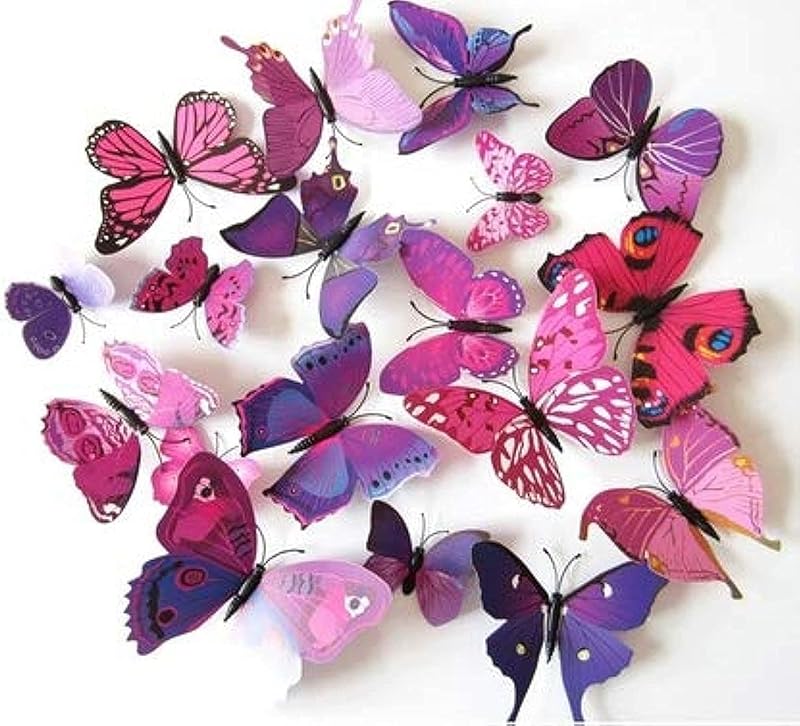 Generic 12pcs Butterfly Plane Wall Sticker Home Decoration Model Om986