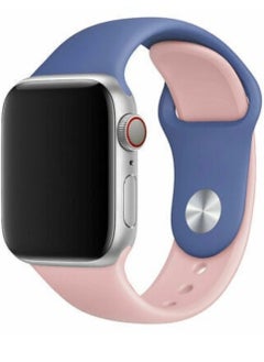 Dual Color Soft Silicone Watch Strap For Apple Watch Band 38mm/40mm/41mm For iWatch Series 7/6/SE/5/4/3/2/1/