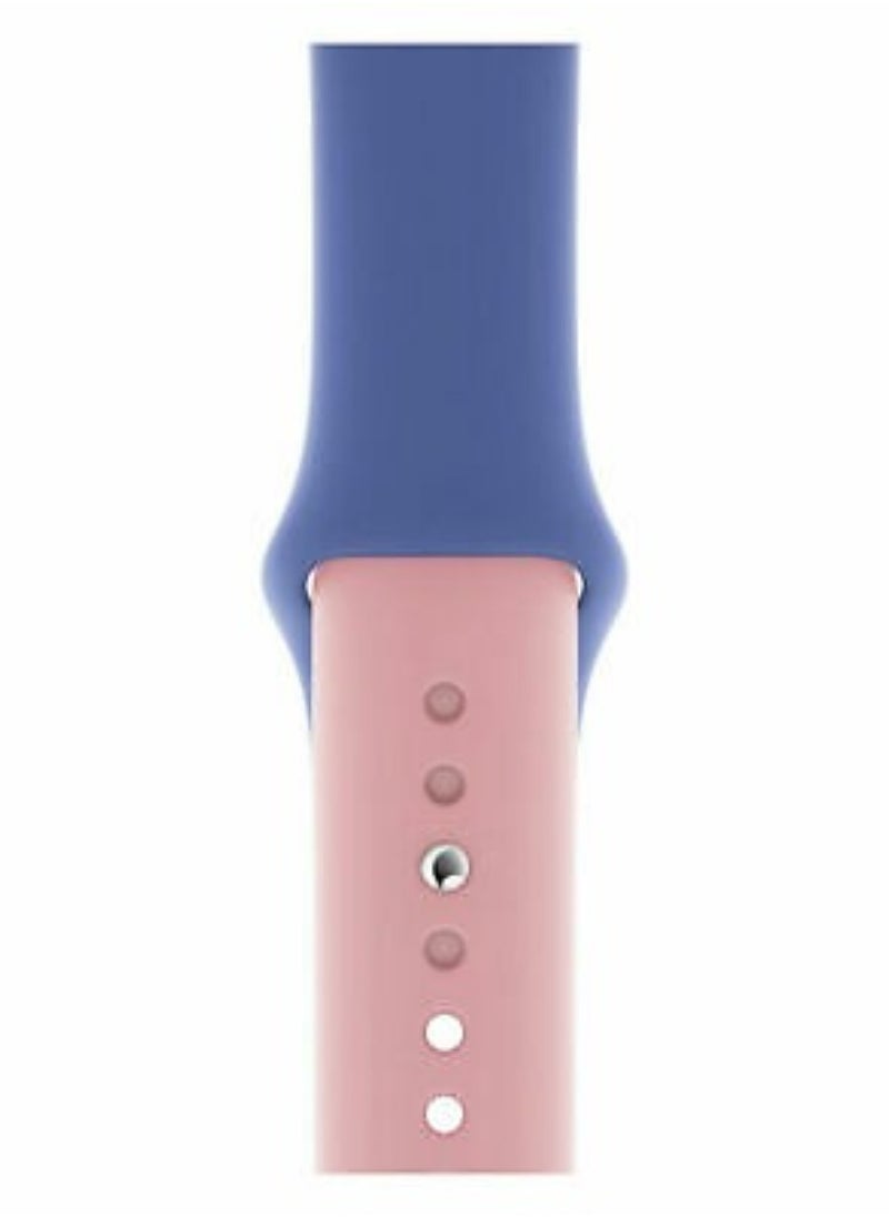 ELTRAZONE - Dual Color Soft Silicone Watch Strap For Apple Watch Band 38mm/40mm/41mm For iWatch Series 7/6/SE/5/4/3/2/1/ - Image 1