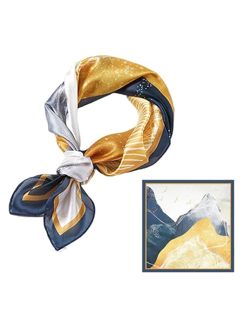 Excefore Head Scarf Satin Hair Wrap for Sleeping Flower Print Bandana Square Scarves Neckerchief for Women Ladies Scarfs Gifts 53CM - Image 1